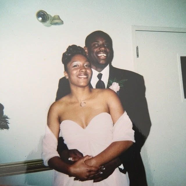 Rick and Sharon Grant together in an early family photo.